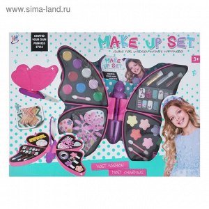Набор косметики для девочек Великолепная бабочка ( 14 теней, 3 аппликатора, пилка)