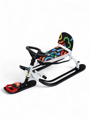 Снегокат «Twiny 2+», графичный, со спинкой, с родительской ручкой, TW2+/ГФ Nika