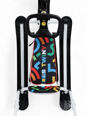 Снегокат «Twiny 2+», графичный, со спинкой, с родительской ручкой, TW2+/ГФ Nika