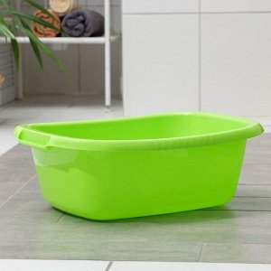 Таз, 17 л, овальный, с ручками, пластик, салатовый, ВОДОЛЕЙ