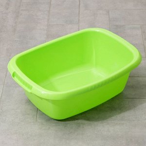 Таз, 17 л, овальный, с ручками, пластик, салатовый, ВОДОЛЕЙ