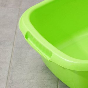 Таз, 17 л, овальный, с ручками, пластик, салатовый, ВОДОЛЕЙ