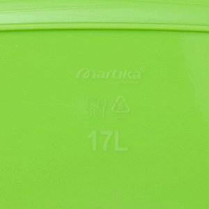 Таз, 17 л, овальный, с ручками, пластик, салатовый, ВОДОЛЕЙ