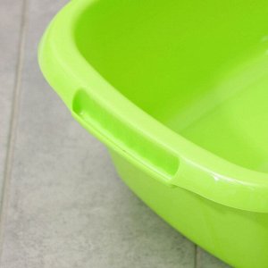 Таз, 11 л, овальный, с ручками, пластик, салатовый, ВОДОЛЕЙ