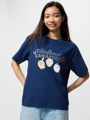UNIQLO UT - коллекционная футболка «Chiikawa & Nagano Bear» - 68 BLUE