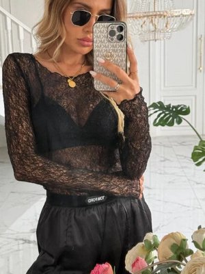Sport chic Лонгслив сетка