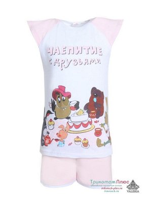 Пижама детская для девочки с шелкографией (кулирка)