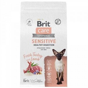 Brit Care д/кош Sensitive Healthy Digestion чувств.пищ Индейка/Ягненок 1,5кг