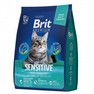 Brit Premium д/кош Sensitive чувств.пищ Ягненок/Индейка 8кг