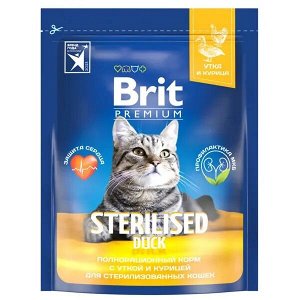 Brit Premium д/кош Sterilised кастр/стерил Утка/Курица 400г
