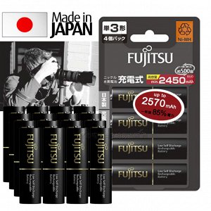 Аккумуляторы Fujitsu, AA (пальчиковый), 2450 mAh, японские х4шт