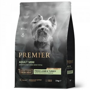 Premier для собак Adult Mini для мелких пород Ягненок Индейка 3кг