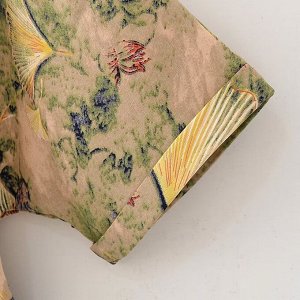 Платье-рубашка с короткими рукавами с принтом, черный