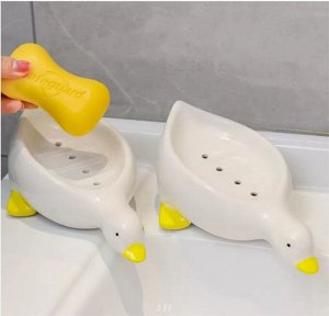 Мыльница уточка белая