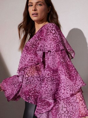 Блузка с расклешенными рукавами от Julien MacDonald