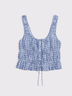Синий - Топ с завязками спереди от Abercrombie & Fitch