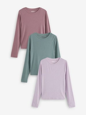 Многослойные топы с длинным рукавом TENCEL™, 3 шт.
