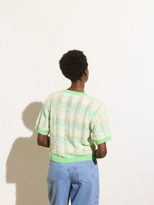 Вязаный топ Oliver Bonas Sparkle Wave Stripe