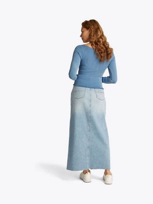 Футболка Tommy Jeans Slim с V-образным вырезом и длинным рукавом