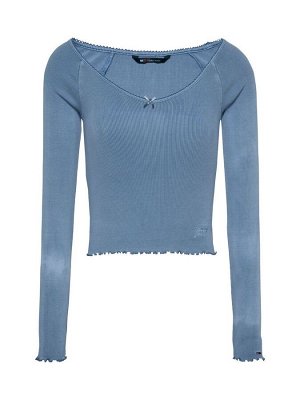 Футболка Tommy Jeans Slim с V-образным вырезом и длинным рукавом
