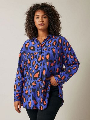 Синяя рубашка Evans oversize