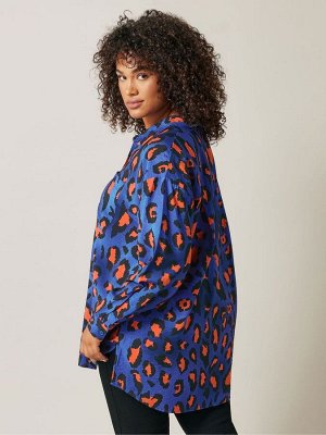 Синяя рубашка Evans oversize