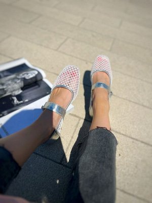 Балетки с липучкой летние DEDE SHOES 1580 WHITE от 1 шт.