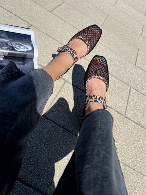 Балетки с липучкой летние DEDE SHOES 1580 BLACK от 1 шт.
