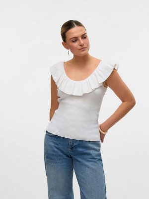 Вязаный топ с оборками VERO MODA