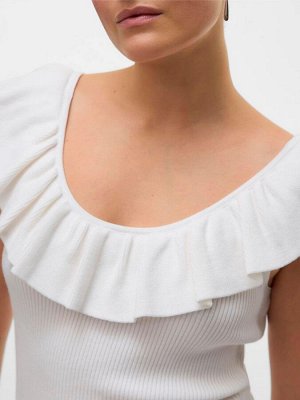 Вязаный топ с оборками VERO MODA