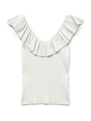 Вязаный топ с оборками VERO MODA