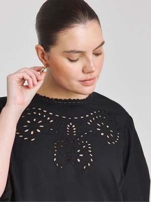 Блузка Simply Be Broderie с рукавами-фонариками, 100% хлопок