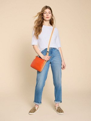 NEXT. Футболка Off White - White Stuff Sydney с вырезом-лодочкой, 100% хлопок