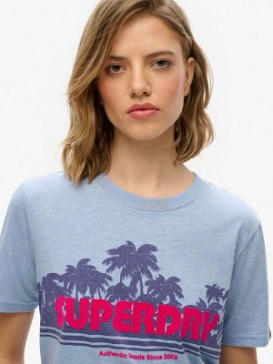 Синяя футболка Superdry Outdoor Stripe Relaxed