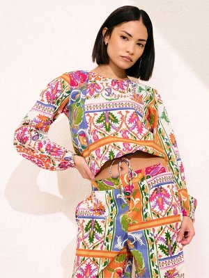Топ PixieGirl Petite с длинными рукавами, 100% хлопок