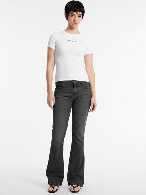 Белая футболка Guess Jeans Slim Fit из 100% хлопка с ребристым логотипом для малышей