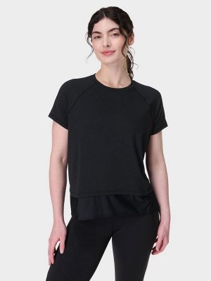 Футболка с принтом «Sweaty Betty Breathe Easy Flexi Train» (черная)