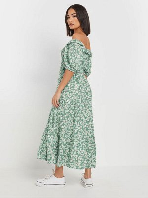 Платье миди PixieGirl Petite Daisy Floral с рукавами-фонариками