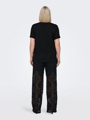 Футболка ONLY Curve Graphic Print Sequin Rock с коротким рукавом, 100% хлопок
