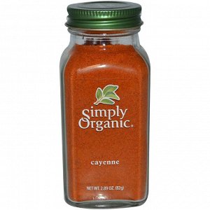 Simply Organic, Кайенский перец, 82 г (2,89 унции)