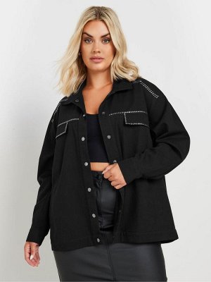 Футболка Yours Curve 100% Cotton Limited Studded Overshirt