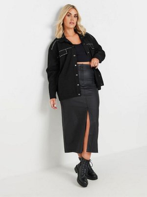 Футболка Yours Curve 100% Cotton Limited Studded Overshirt