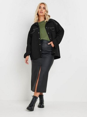 Футболка Yours Curve 100% Cotton Limited Studded Overshirt