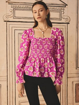 Блузка Cath Kidston со сборками из 100% хлопка