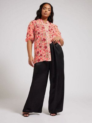 NEXT. Yours Curve London Dobby Crochet Pleated Blouse