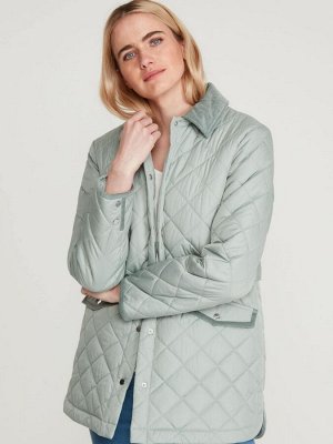 Зеленая стеганая куртка M&Co
