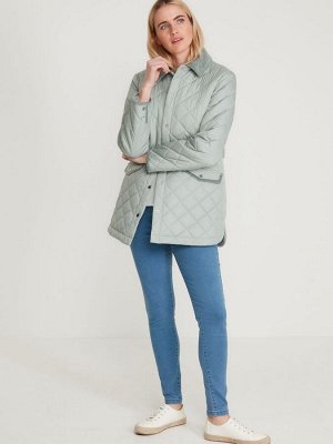 Зеленая стеганая куртка M&Co