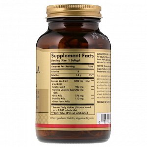 Solgar, Супер ГЛК, масло огуречника, здоровье женщин, 300 мг, 60 мягких желатиновых капсул