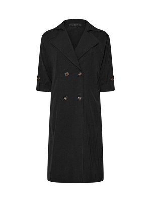 Черный - тренчкот PixieGirl Petite Duster
