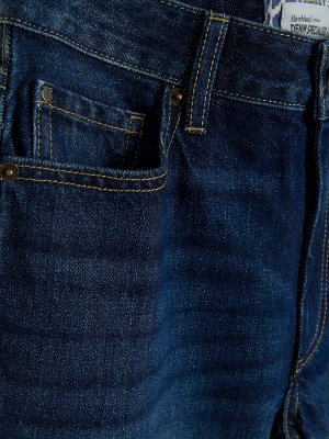 Темно-синие джинсы River Island с высокой талией, свободные, прямого кроя, 100% хлопок